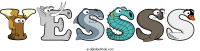 yessss animal word art