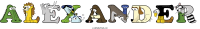 alexander animal word art