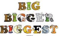 big-bigger-biggest animal word art