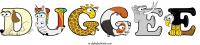 duggee animal word art