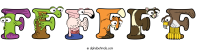 ffffff animal word art