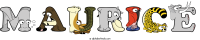 maurice animal word art