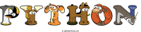 python animal word art