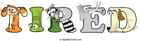 tired animal word art